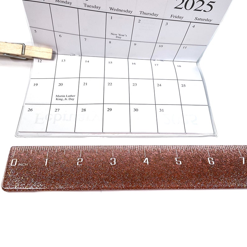 2024 2025 mini Planner Modern Floral Stripe pocket planner two year calendar chic 2 year monthly planner new year's organization image 5