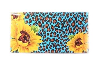 2027 - 2028 mini Planner - Leopard Sunflower - floral pocket calendar - two year planner - 2 year monthly planner horizontal
