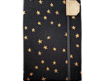 Kindle Paperwhite cover - Copper Stars, fits newest 2021 paperwhites, hardcover eReader case, minimalist black night sky hardcover