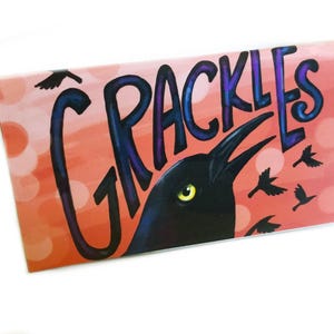 2027 -2028 Pocket Calendar Grackles at Dawn Mini Planner Datebook birds