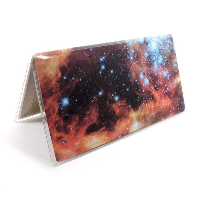 Pink Star Nebula Vinyl Pouch / Pencil Bag / Small Project Bag 