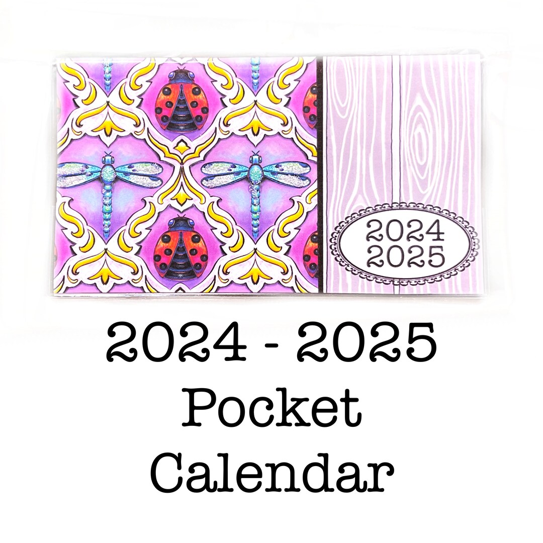 2024 2025 Planner Dragonfly Fantasy Mini Pocket Planner, Two Year