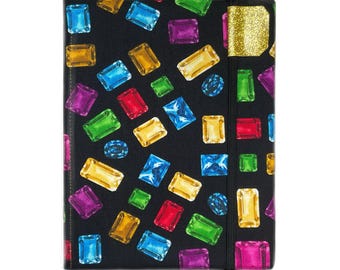 Kindle Cover, colorful jewel print Paperwhite, Kobo Clara Colour bw 2e, K3, hardcover eReader case