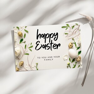 Biglietto d'auguri per buona Pasqua // Download digitale di buona Pasqua // Biglietto di Pasqua modificabile // Vivace design digitale pasquale stampabile