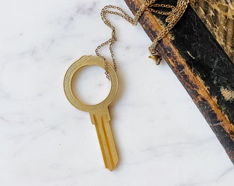 Ouroboros Snake Key Blank Necklace | Custom Personalized Key | Housewarming Gift