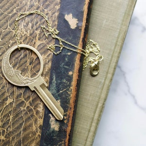 Man in the Moon Key Blank Necklace | Custom Personalized Key | Housewarming Gift