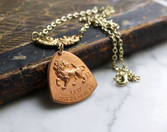 Collar de astrología del zodíaco del Horóscopo Leo - El León