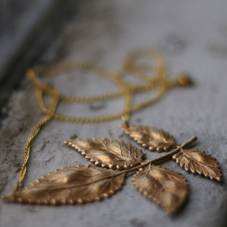 Golden Leaf Necklace image 4