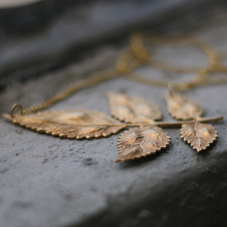 Golden Leaf Necklace image 2