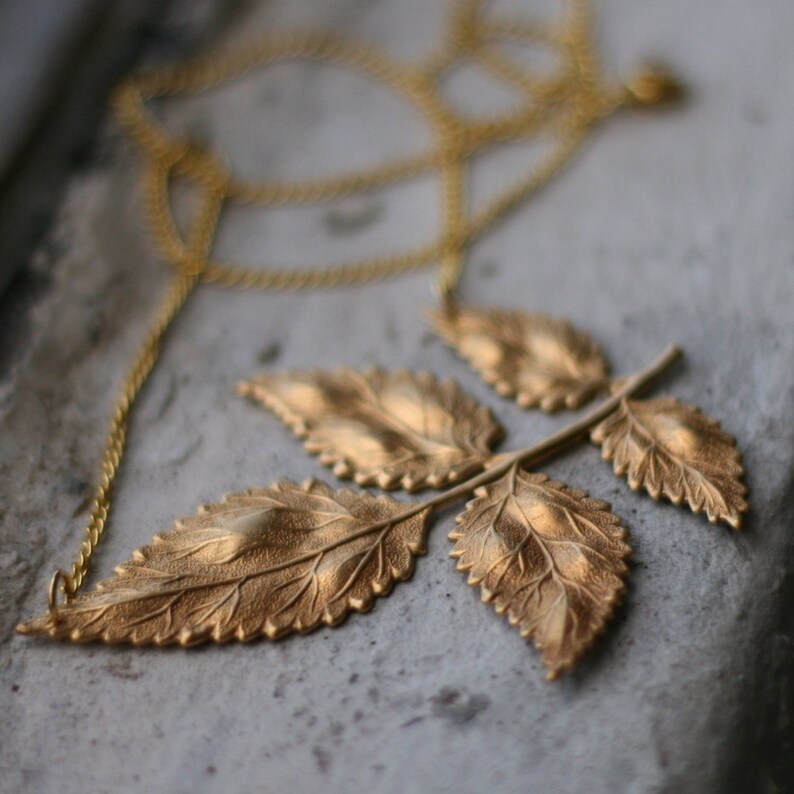 Golden Leaf Necklace image 1
