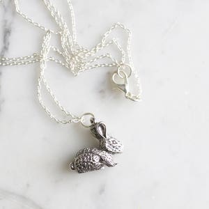 Silver Bunny Rabbit Easter Charm Necklace image 5