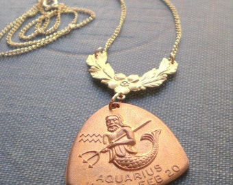 Acuario Horóscopo zodiaco astrología sirena Merman collar náutico