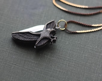 Pocket Knife Necklace Eagle Flying Patriotic Bird
