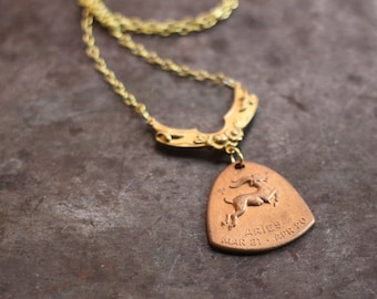 The Ram Aries Horoscope Zodiac Astrology Necklace