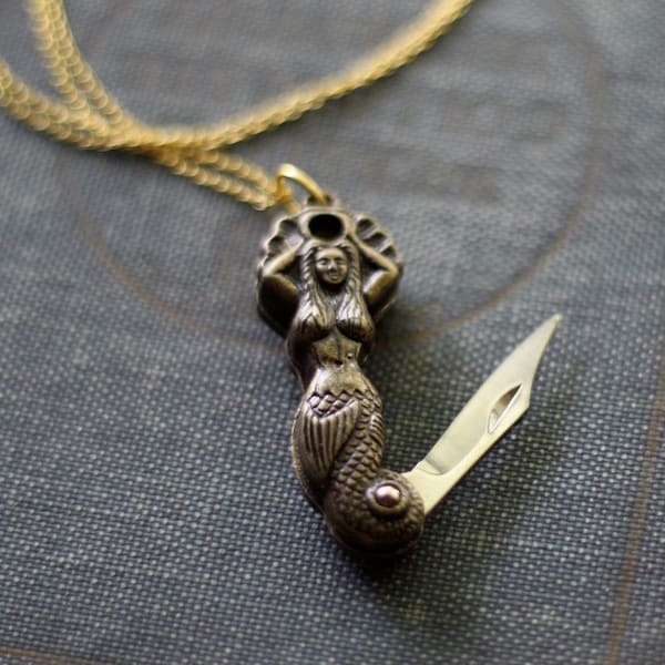 Meerjungfrau Taschenmesser Halskette