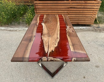 Special Angled Edge Epoxy Table