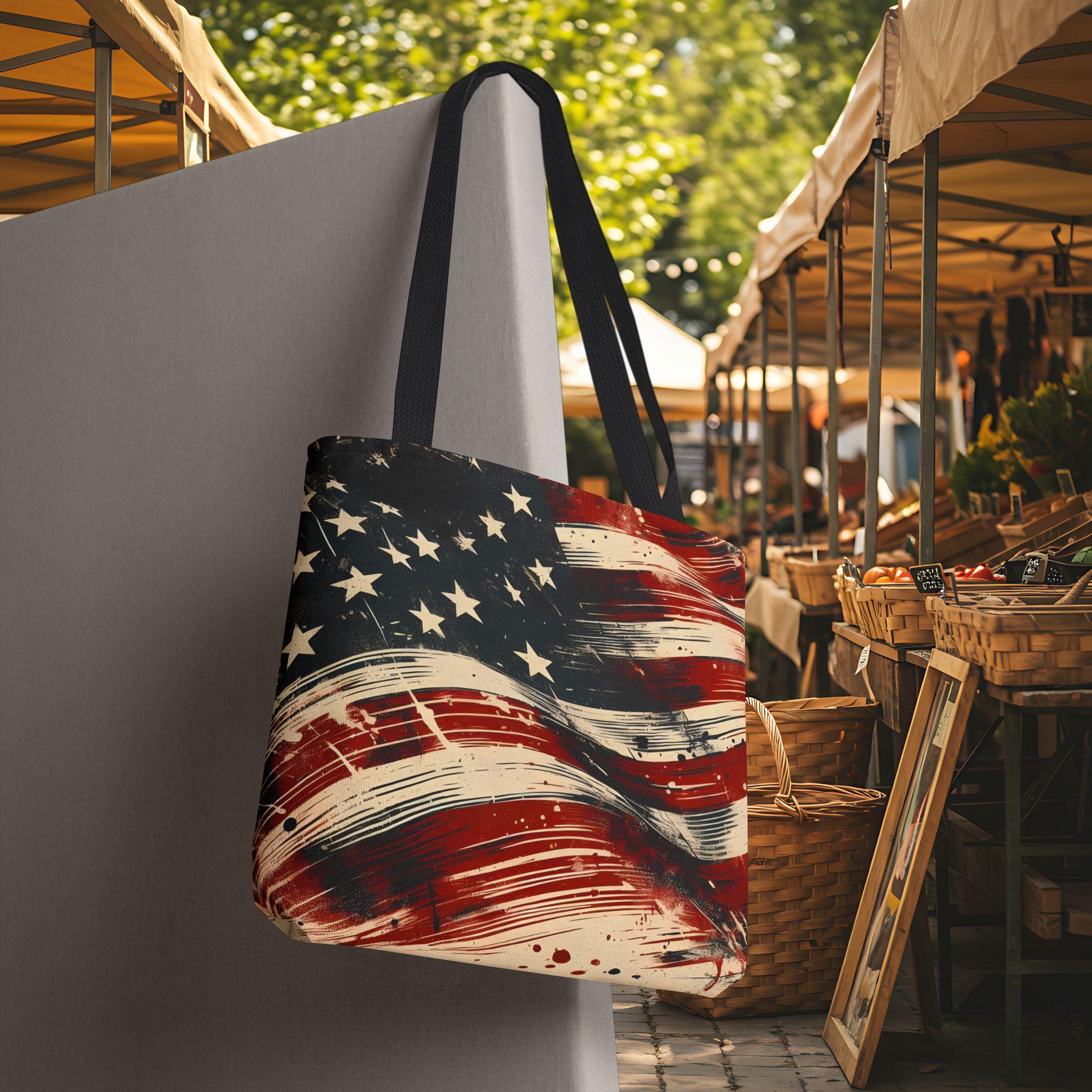 PEARLY GATES アメリカ国旗トートバッグ 楽天市場】国旗柄トートバッグ L[アメリカ USA・サイズ：W450×H350