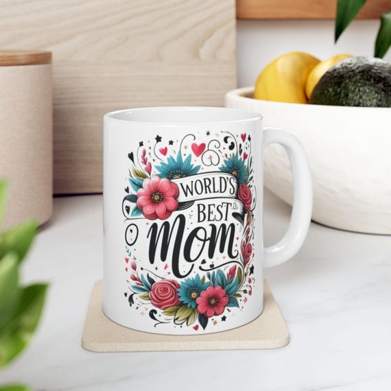 Tasse Floral Worlds Best Step Mum - Cadeau De Fête Des Mères