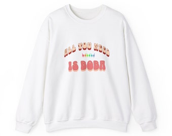 Unisex sweatshirt for bubble tea lovers
