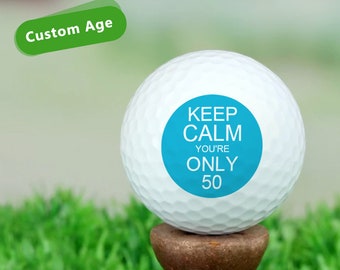 Custom Golf Balls Personalized Your Age Golf Ball Gifts for Birthday
