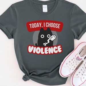 Quirky Cat Shirt Funny Meme Gift Sarcastic Tee Unhinged TShirt Black Cat Lover Gift Unisex Silly Kitty T-Shirt Weirdcore Cute Halloween