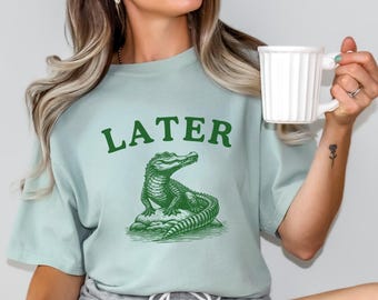 Later Gator-shirt Unisex Comfort Kleuren Top Reptiel Liefhebber Cadeau Grappig Alligator T-shirt