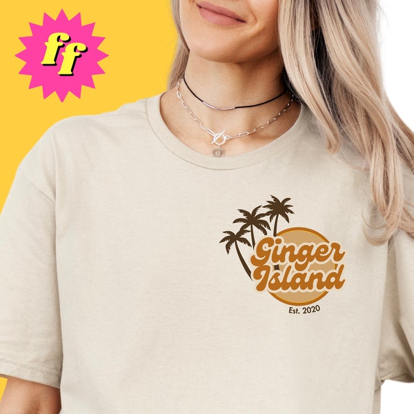 Ginger Island Stardew TShirt | Tropical Summer Vibes | Fun Retro Style Logo | Unofficial SDV Merch | Gifts for Gamers | Gamer Girl Gift