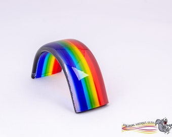 Rainbow Bridge - Brighter Colors! Handmade Fused Glass (small plain)