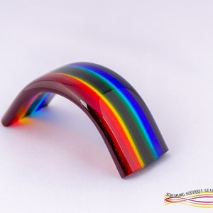 Rainbow Bridge - Handmade Fused Glass (small plain)