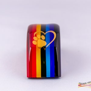 Rainbow Bridge Handmade Fused Glass Pet Memorial small image 2