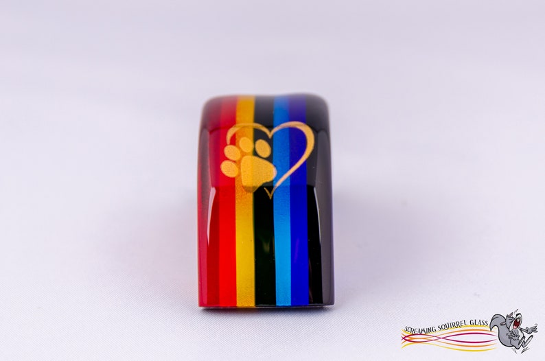 Rainbow Bridge Handmade Fused Glass Pet Memorial small image 2