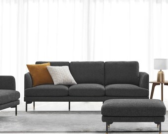 Pebble 3 Seater Sofa with Ottoman Pebble adds sophisticated simplicity and