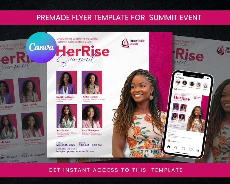 Summit Flyer Canva Template: Editable Business Coaching Design - Etsy