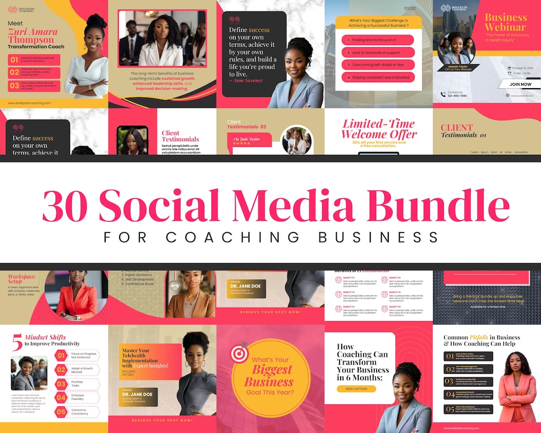 Canva Instagram Templates for Coaches - Etsy