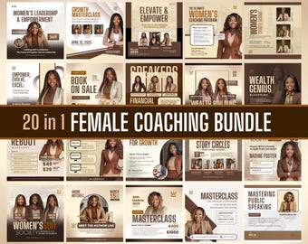 Female Coaching Templates: Women&#39;s Leadership & Masterclass Flyers