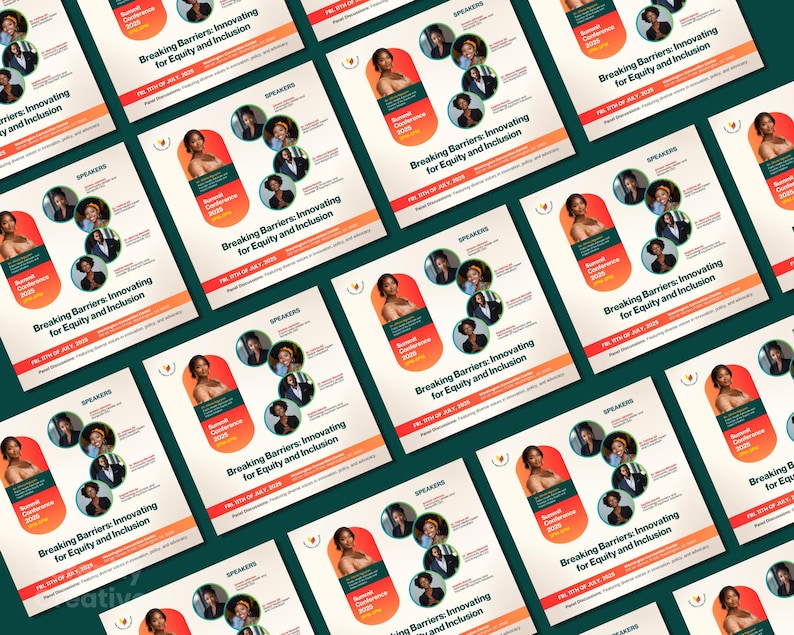 DIY Summit Flyer Canva Template Event Promotion Customized Conference ...