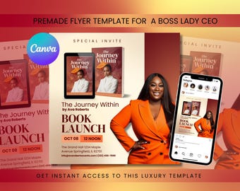 Book Launch Flyer Template: Orange Maroon Coaching Event
