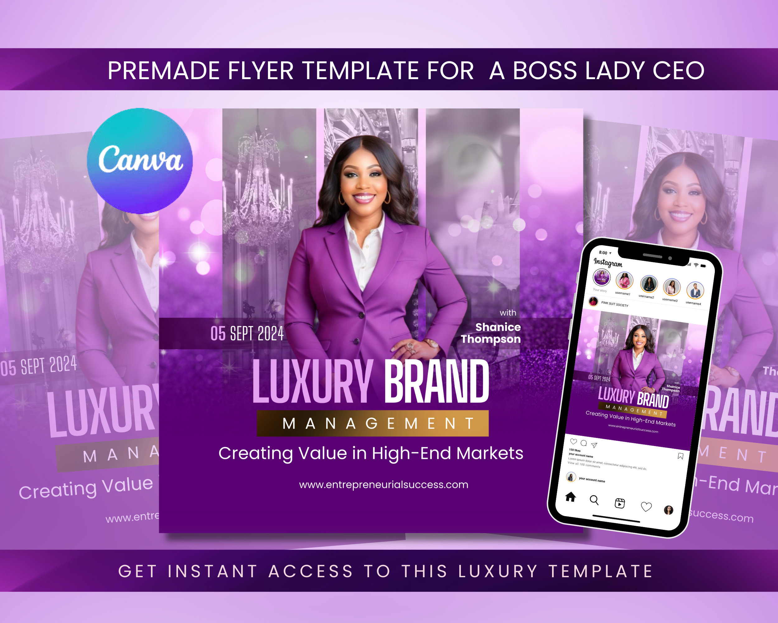 Luxury Brand Course Flyer, Masterclass Flyer, DIY Flyer, Canva Template, Business Flyer, Luxury Coaching, coaching template, online course