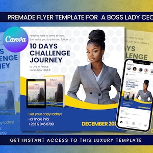 DIY Canva Book Flyer Template | Book Launch Party | Ebook Flyer | Business Coaching | Modern flyer for book launch