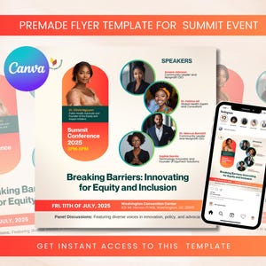 Canvassjabloon voor DIY Summit-flyer | Evenementpromotie | Gepersonaliseerde conferentieflyer