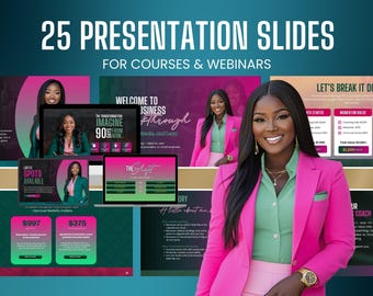 Presentación de coaching profesional / 25 plantillas de Canva / Descarga editable