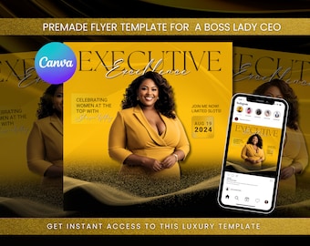 Women's Empowerment Workshop Flyer: Yellow & Black Executive Template