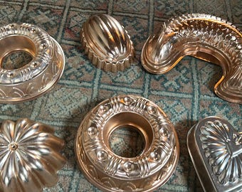 Vintage Copper Fish Molds | French Copper Molds | Terrine Molds