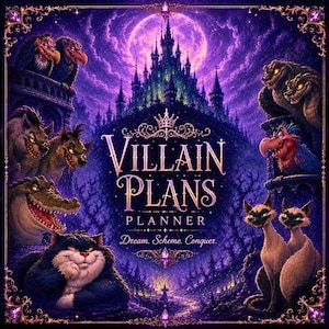 Agenda digitale "Villain Plans" / Dark Fantasy, Gotico (Download PDF)