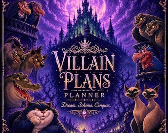Villain Plans Digital Planner | Dark Fantasy, Gothic (PDF Download)