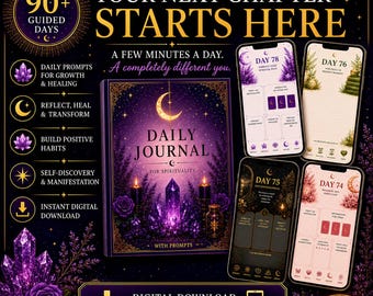 Guided Spiritual Journal | 90 Page Digital Planner for Shadow Work & Self Growth