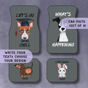 Personalized CUSTOM Car Mats Set of 4 Car mats full set Car floor mats for men Car mats gift Car Mats for teens Car mats for Her Car pet mat
