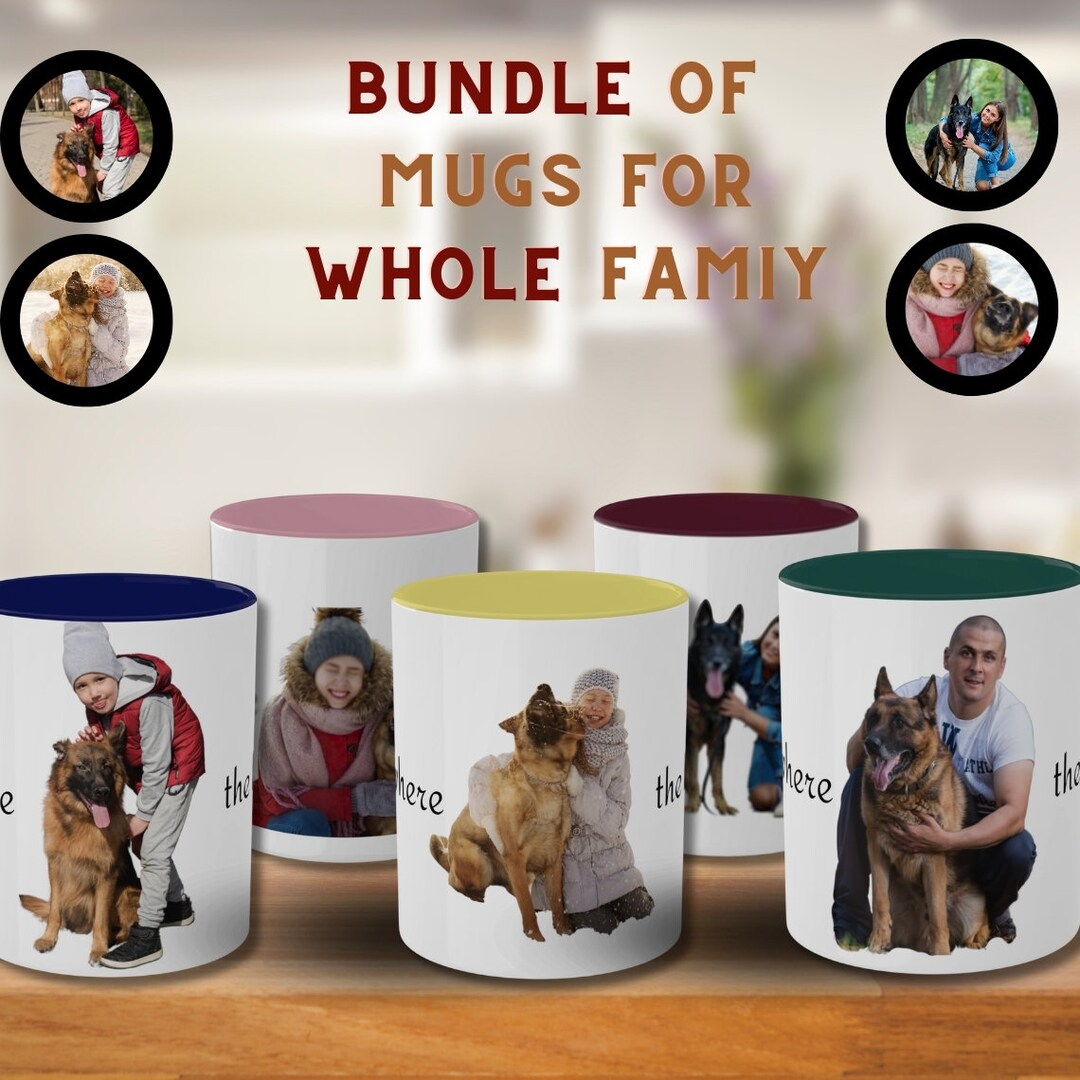 Custom Pet BUNDLE Mug Using Pet Photo +custom Phase Dog Mug Gift for ...