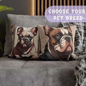 Personalisiertes PET-Kissen | Benutzerdefinierte Katzen-/Hunderasse | Benutzerdefinierter Text | Fotokissen für Haustierliebhaber, Kissenbezüge, Katzen-Design-Kissen, Haustierkissen für Haustier