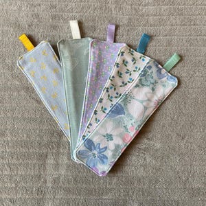 Marcador de tela; marcador colorido; regalo libresco; accesorios de libros hechos a mano